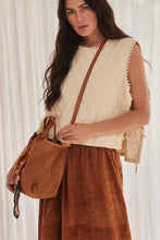 Suede small tote bag