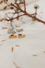 Triple heart stud earring
