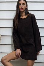Paris chocolaté Suède dress mini