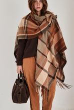 mamapapa - poncho scarf checkers