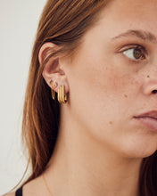 star and moon chain earring