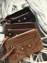 Zip suede wallet