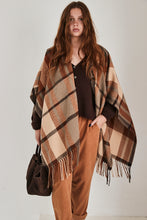 mamapapa - poncho scarf checkers