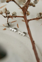 Triple heart stud earring