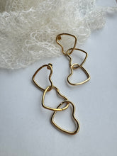 Triple heart earring