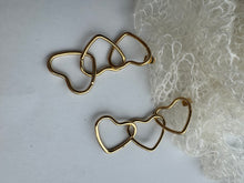 Triple heart earring