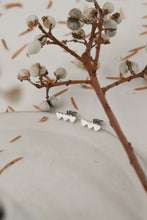 Triple heart stud earring
