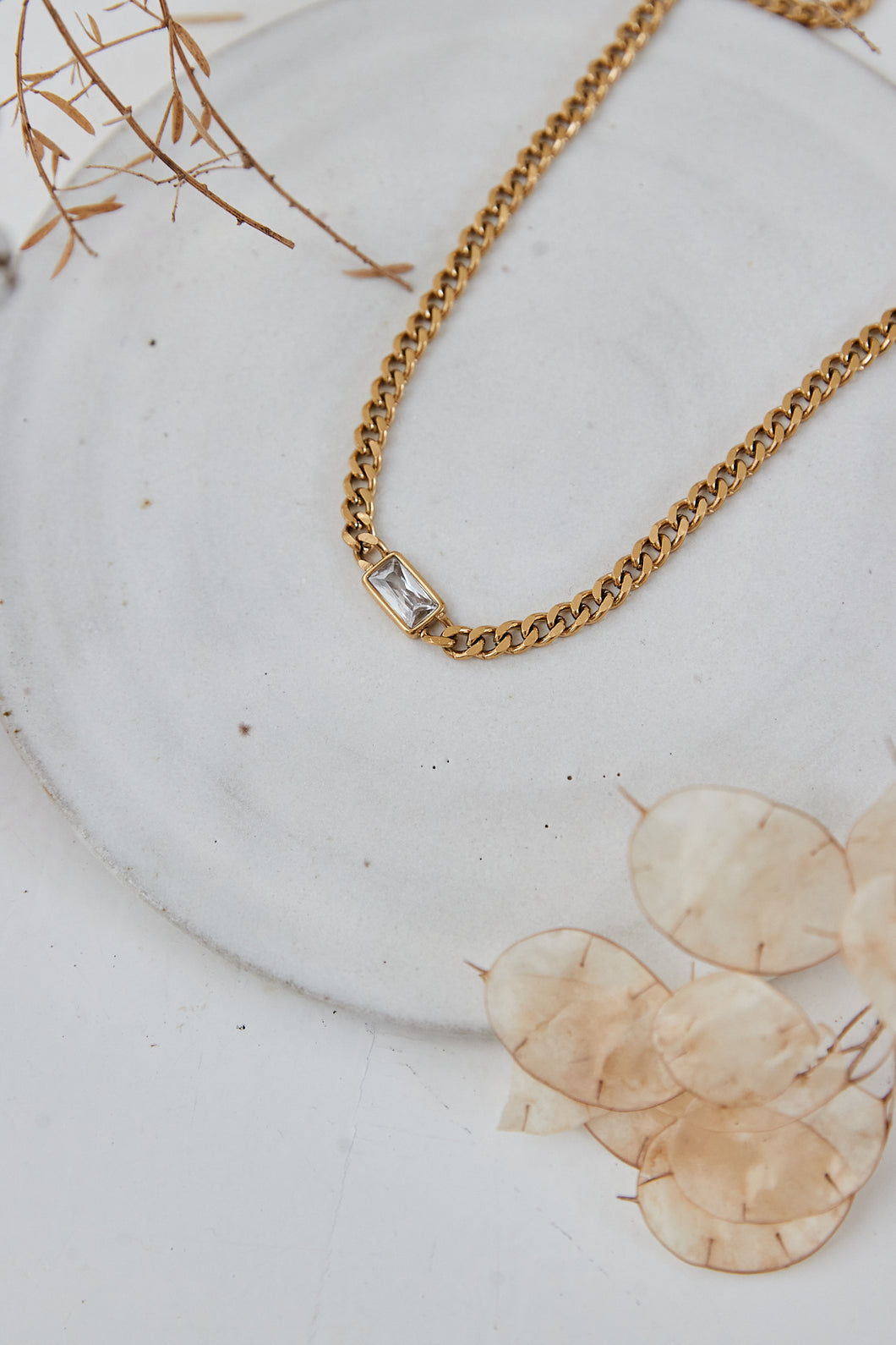 Gemstone chain necklace