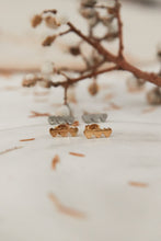 Triple heart stud earring