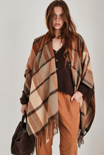 mamapapa - poncho scarf checkers