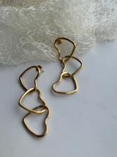 Triple heart earring