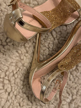 ideal - gold mesh high heels