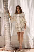 mamapapa - Embroiderie & crochet cream tunic / mini dress