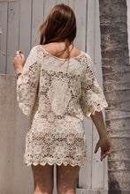 mamapapa - Embroiderie & crochet cream tunic / mini dress