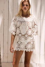 mamapapa - Emu crochet white tunic/ mini dress