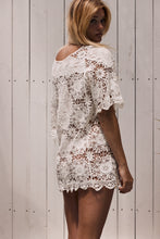 mamapapa - Emu crochet white tunic/ mini dress