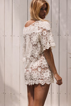 mamapapa - Emu crochet white tunic/ mini dress