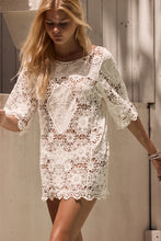 mamapapa - Emu crochet white tunic/ mini dress