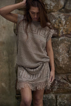 Mamapapa Rose gold fringe dress