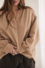 Mamapapa - Fennel camel corduroy blouse