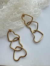 Triple heart earring