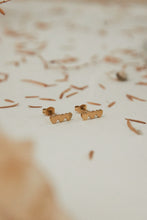 Triple heart stud earring