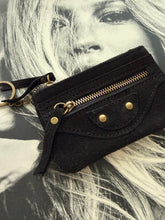 Zip suede wallet