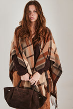 mamapapa - poncho scarf checkers