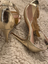 ideal - gold mesh high heels