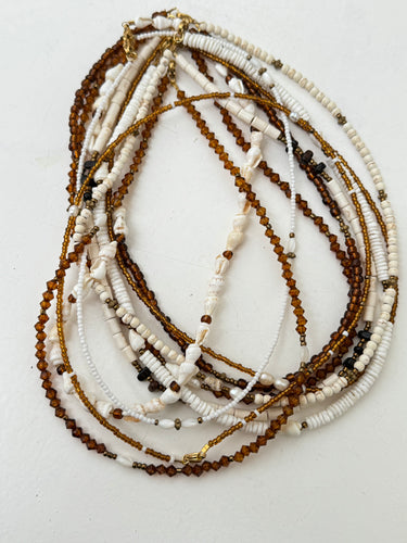 Handmade bead and shell necklace or bracelet