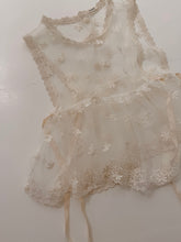 Off white broderie tulle top