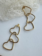 Triple heart earring