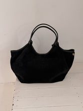 Suede small tote bag