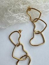 Triple heart earring