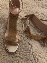 ideal - gold mesh high heels