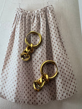circle earring with thick chain
