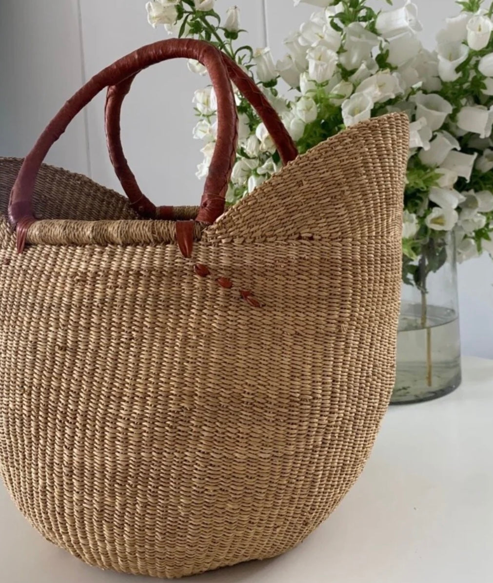 Hand woven basket black