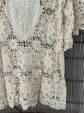 mamapapa - Embroiderie & crochet cream tunic / mini dress