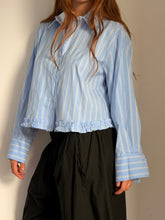 Mamapapa - Ferret Striped Blue Shirt