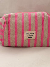 pink stripes-  pouch