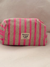 pink stripes-  pouch