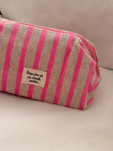 pink stripes-  pouch