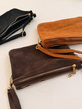 Suede multi pocket bag