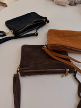 Suede multi pocket bag