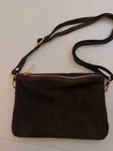 Suede multi pocket bag