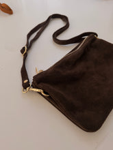 Suede multi pocket bag