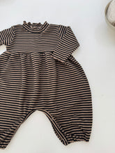 Striped cotton jumpsuit/all in one