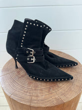 Celine black suede studs boots