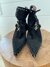 Celine black suede studs boots