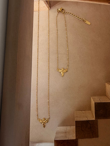 Angel fine chain necklace or bracelet